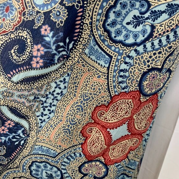 Band of Gypsies Palazzo Pants Smocked‎ Waist Tie Belt Slits Bohemian Wide Small - Picture 8 of 16